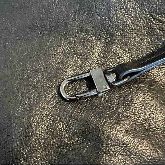 Alice + Olivia Large Leather Black Messenger Style Purse Bag - Picture 12 of 13